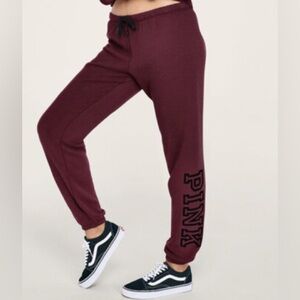 Women’s Victoria Secret PINK Ravishing Ruby Logo Joggers